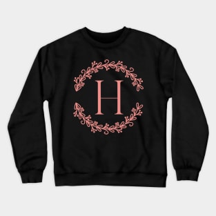 Pink Monogram- Letter H Crewneck Sweatshirt